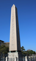 Ancient obelisk in Istanbul hipodrom square