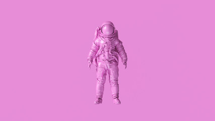 Pink Spaceman Astronaut Cosmonaut 3d illustration 3d render