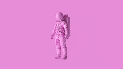 Pink Spaceman Astronaut Cosmonaut 3d illustration 3d render - 251320445