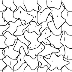 Abstract wavy line pattern, seamless vector geometric background.