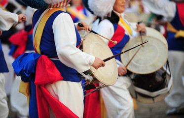 A performance by the Korean traditional percussion band.