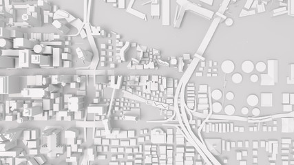 City Center 3d rendering, illustration 3d