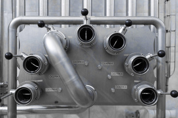 Chrome system with levers in industrial plant
