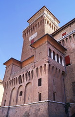 Fototapeta na wymiar Detail of Este castle, Ferrara, Italy
