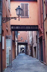 Fototapeta premium Via delle Volte, Ferrara, Italy