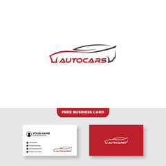 Obraz premium Automotive Logo, Free Business Card - Vector