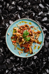 Plate of chicken salad