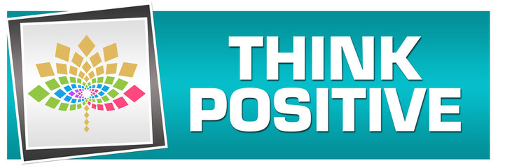 Think Positive Turquoise Floral Left 