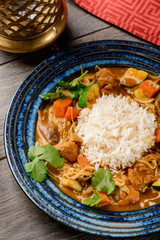 Chicken curry with rice