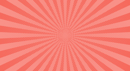 Abstract pink sunbeams background. Vector illustration.