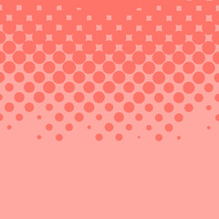 Pink halftone gradient dots background. Vector illustration.
