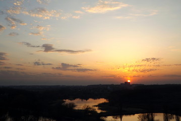 sunset over sea