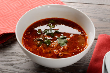 Red spicy soup