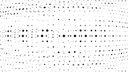 Halftone gradient pattern. Abstract halftone dots background. Monochrome dots pattern. Grunge radial texture. Pop Art, Comic small dots. Design for presentation, business cards, report, flyer, cover