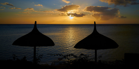 Mauritius Reise Natur Sonnenuntergang
