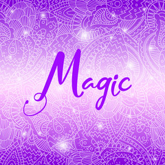 Magic sparkle fairy violet gradient background
