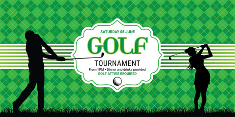 Template for golf invitation