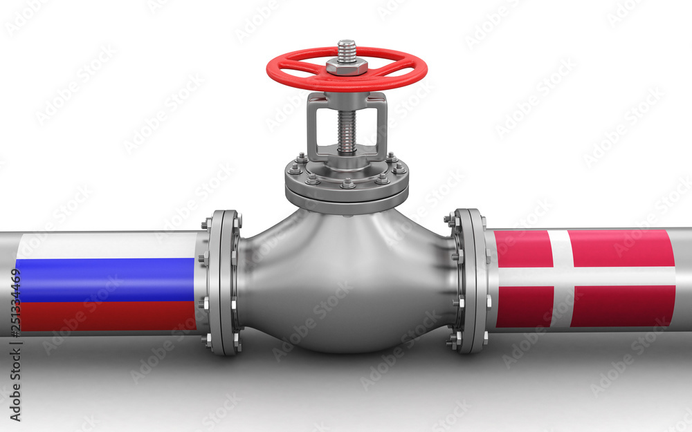 Poster pipeline with flags. image with clipping path