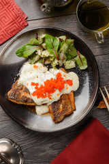 Top view on grilled seabass