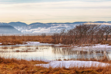 Sunset at Trondheim fjord
