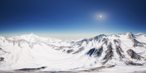 VR 360 camera on the Tops of the Mountains