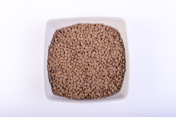 lentils in the dish