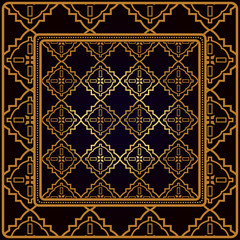 Decorative Pattern With Geometric Ornament. Perfect For Printing On Fabric Or Paper. Vector Illustration. Black bronze color