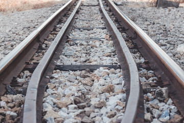 Railroad tracks select background