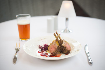 roast lamb with bones