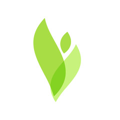 Green Leaf Icon design Vector Illustration