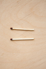 Two matches on the wooed ground