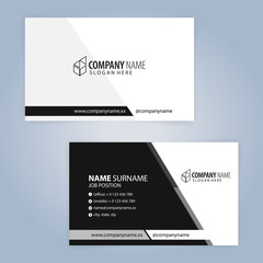 White and Black modern business card template, Illustration Vector 10 © SS30
