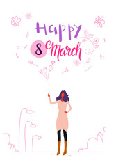 Woman standing outdoor happy women day 8