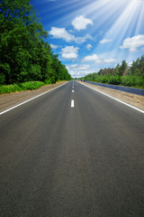 Fototapeta premium Asphalt car road
