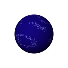 blue ball isolated on white background