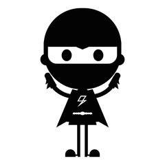 Cartoon Heroic Superhero Silhouette