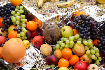 traditional indian yagya (puja), fire ritual