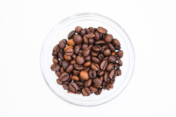 Coffee beans in pot