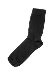 Black socks on a white background