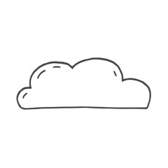 cloud sketch. cloud doodle. vector illustration on white background