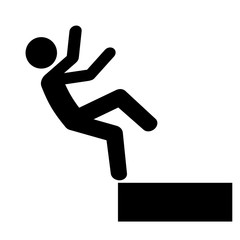 転落注意のピクトグラム