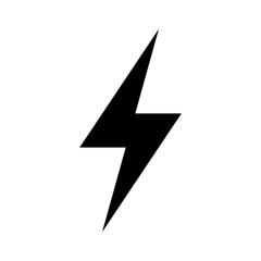 Flash icon, energy power vector isoluted on the white background