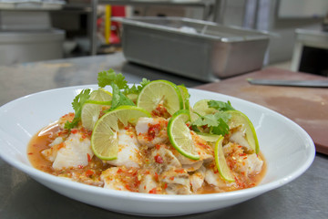  delicious fish spicy salad Thai food