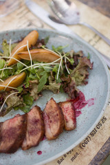 steak with vegetables