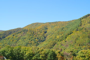 Naklejka premium Mountains of autumn of Japan