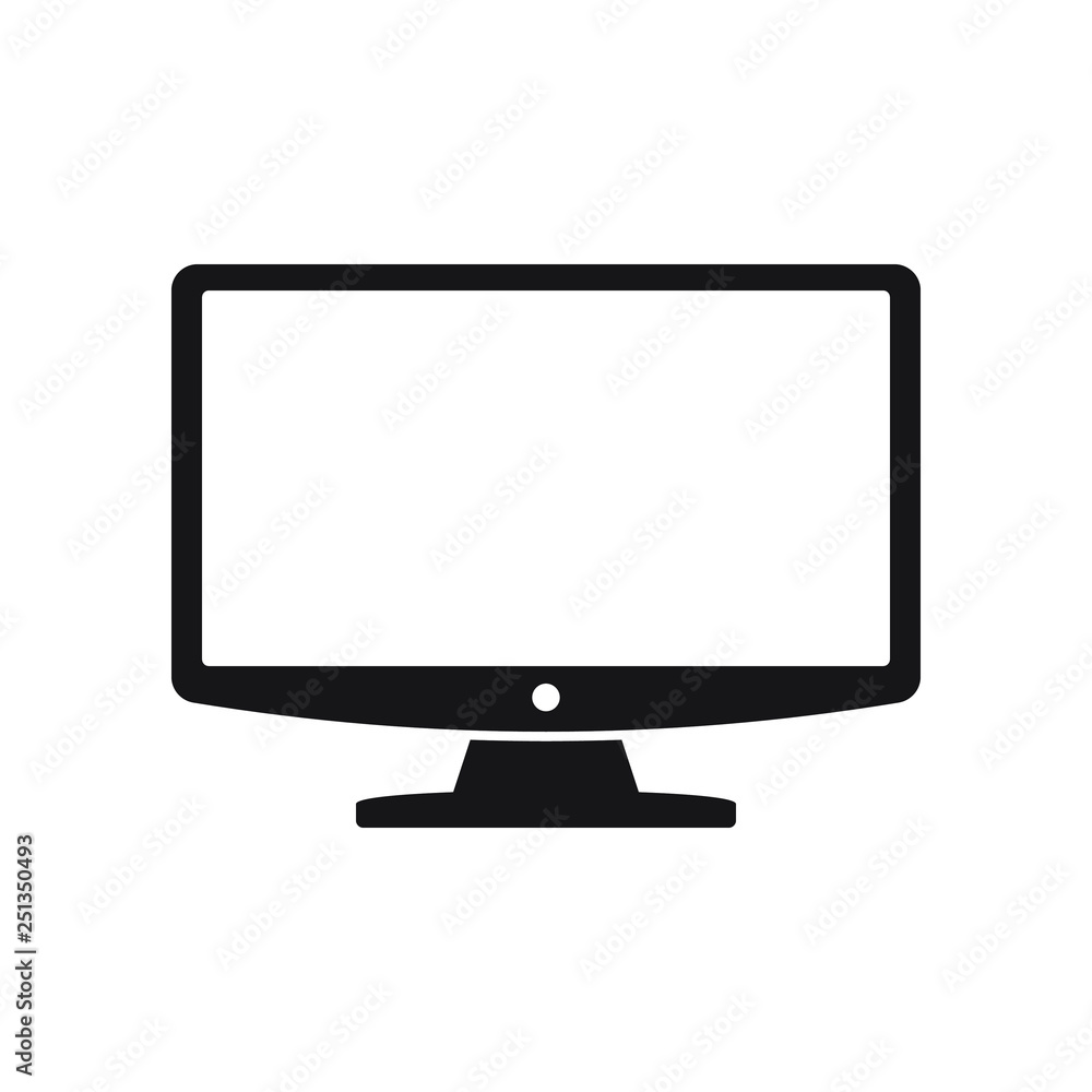 Aufkleber computer monitor icon. vector desktop computer icon