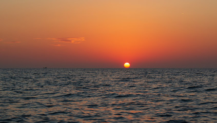 sunset over the sea