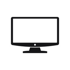 Computer monitor icon. Vector desktop computer icon