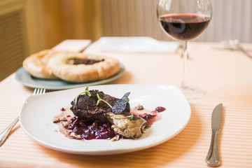 steak and red wine