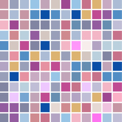 The mosaic of a bright colorful squares on a white background. 